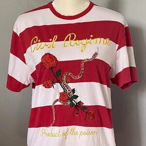 Civil Regime Product of the Poison T Shirt Snake & Rose Red/White Size M Medium